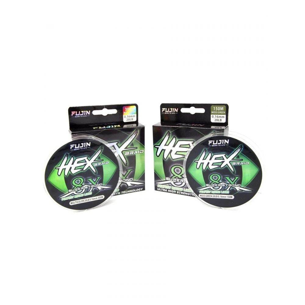 Fujin Hex 8X 150Mt. 0.12Mm Moss Green Pe Line