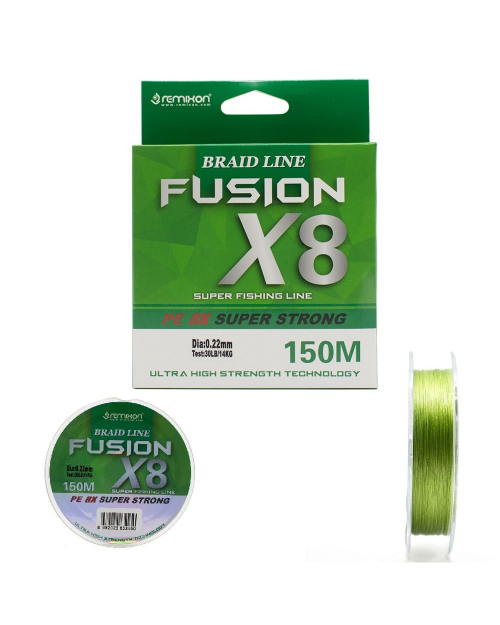 Remixon Fusion 150M X8 Green Ip Misina 0.18MM