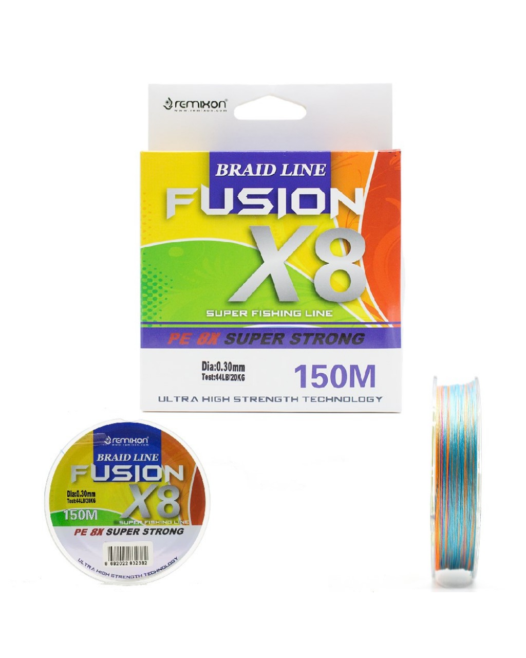 Remixon Fusion 150M X8 Multi Color Ip Misina 0.13 MM