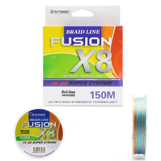 Remixon Fusion 150M X8 Multi Color Ip Misina 0.13 MM Remixon Fusion 150M X8 Multi Color Ip Misina 0.13 MM