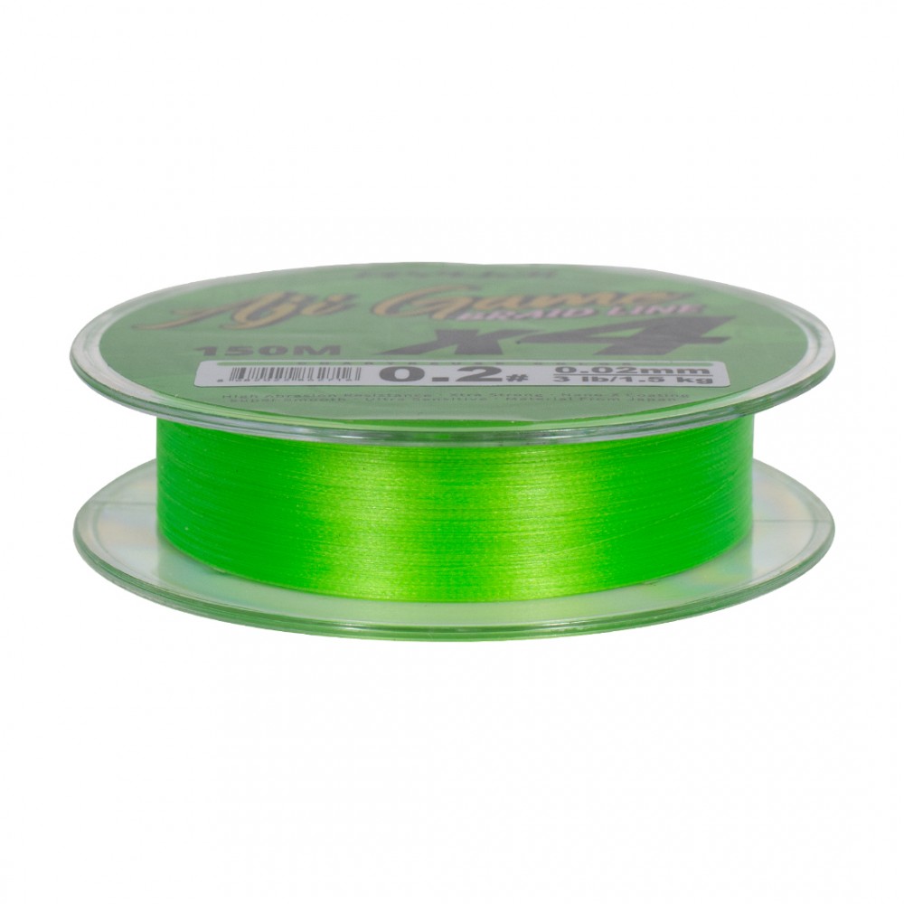 RYUJI AJI GAME 4X, 0.03MM 150M, CHARTREUSE IP MISINA    	