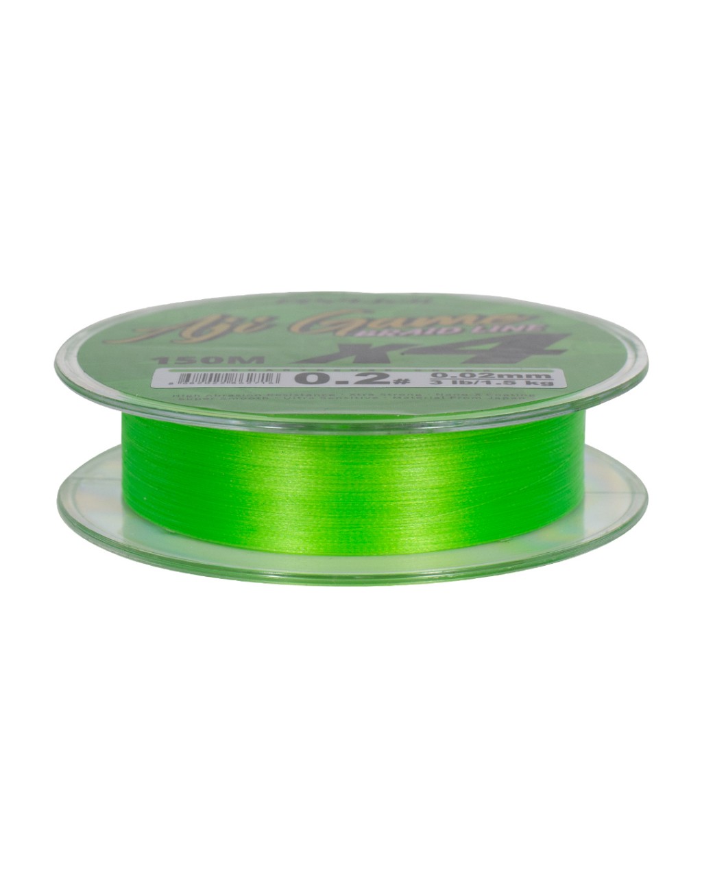 RYUJI AJI GAME 4X, 0.02MM 150M, CHARTREUSE IP MISINA RYUJI AJI GAME 4X, 0.02MM 150M, CHARTREUSE IP MISINA