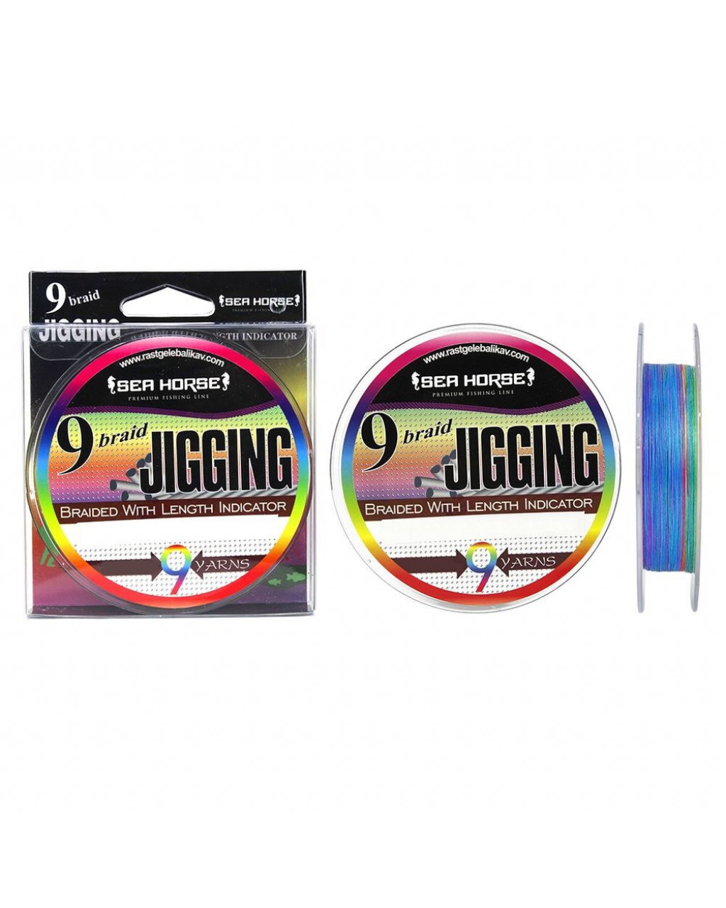 Sea Horse Jigging Pe 0,10 Mm 150Mt 9X Multi Color Sea Horse Jigging Pe 0,10 Mm 150Mt 9X Multi Color