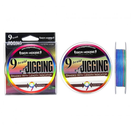 Sea Horse Jigging Pe 0,10 Mm 150Mt 9X Multi Color Sea Horse Jigging Pe 0,10 Mm 150Mt 9X Multi Color