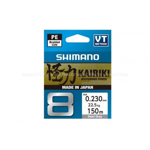 Shimano  Kairiki 8 150M 0.10Mm 6.5Kg Steel Gray