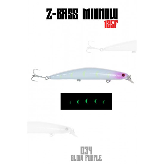 Fujin Z-Bass Minnow 125F 21Gr #034 Glow Purple