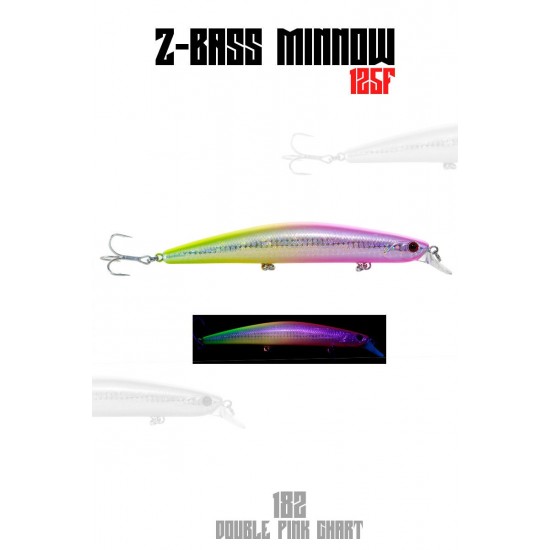 Fujin Z-Bass Minnow 125F 21Gr #182 D.Pink Chart