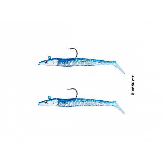 Fujin Zand Eel 11Cm 7Gr-14Gr Double Body+Head Silikon Balik Blue Silver