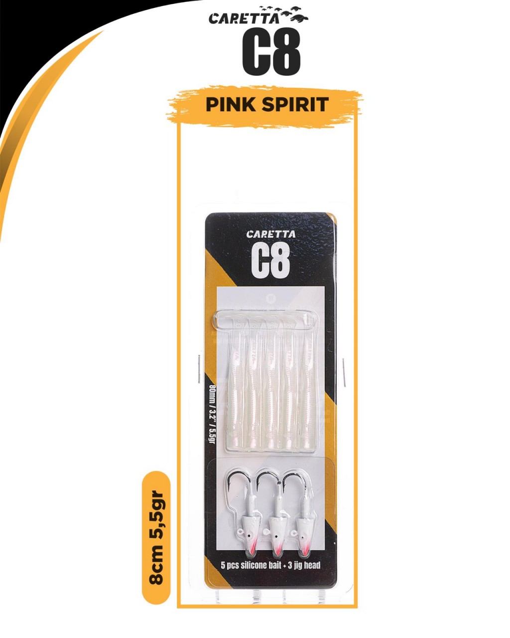 Caretta C8 8Cm 5.5 Gr Color Code: PINK SPRIT Caretta C8 8Cm 5.5 Gr Color Code: PINK SPRIT