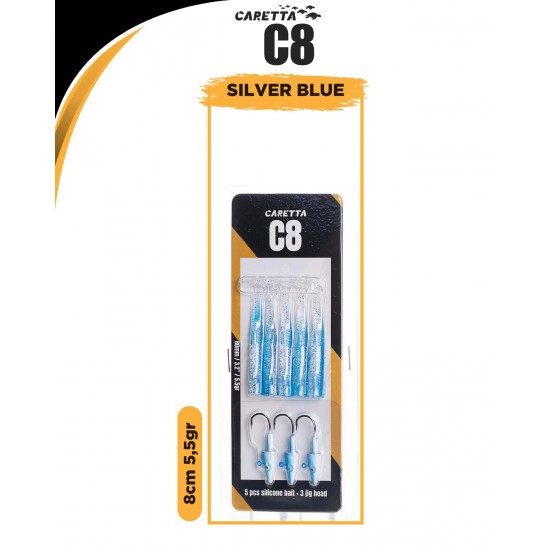 Caretta C8 8Cm 5.5 Gr Color Code: SILVER BLUE