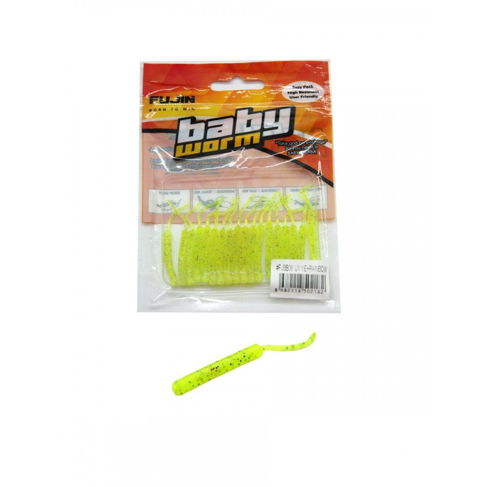 Fujin Baby Worm Fjbw07 5,2Cm Floating Yellow