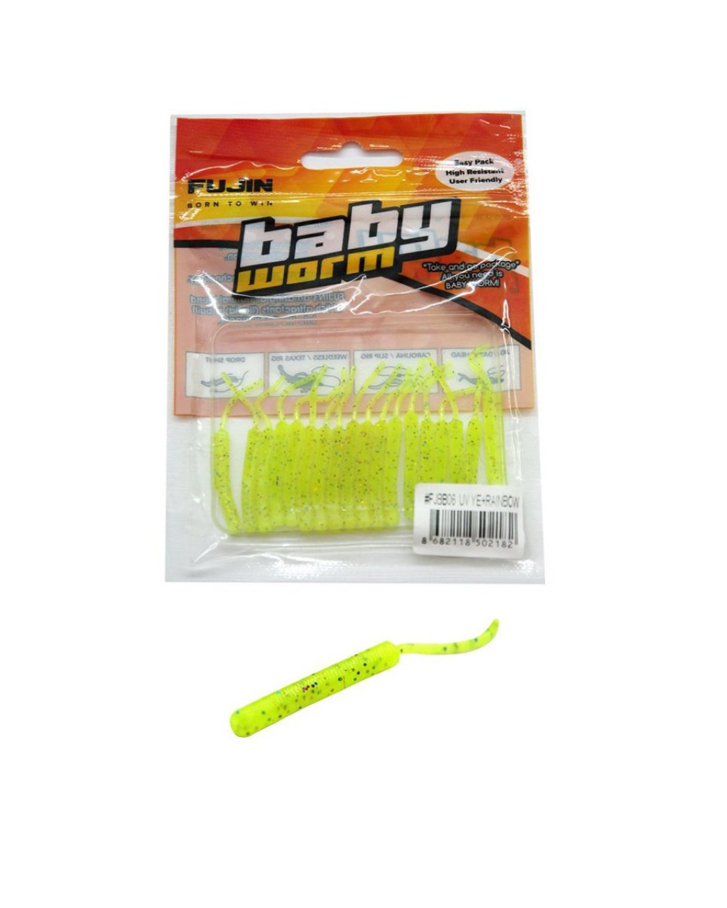 Fujin Baby Worm Fjbw07 5,2Cm Floating Yellow Fujin Baby Worm Fjbw07 5,2Cm Floating Yellow
