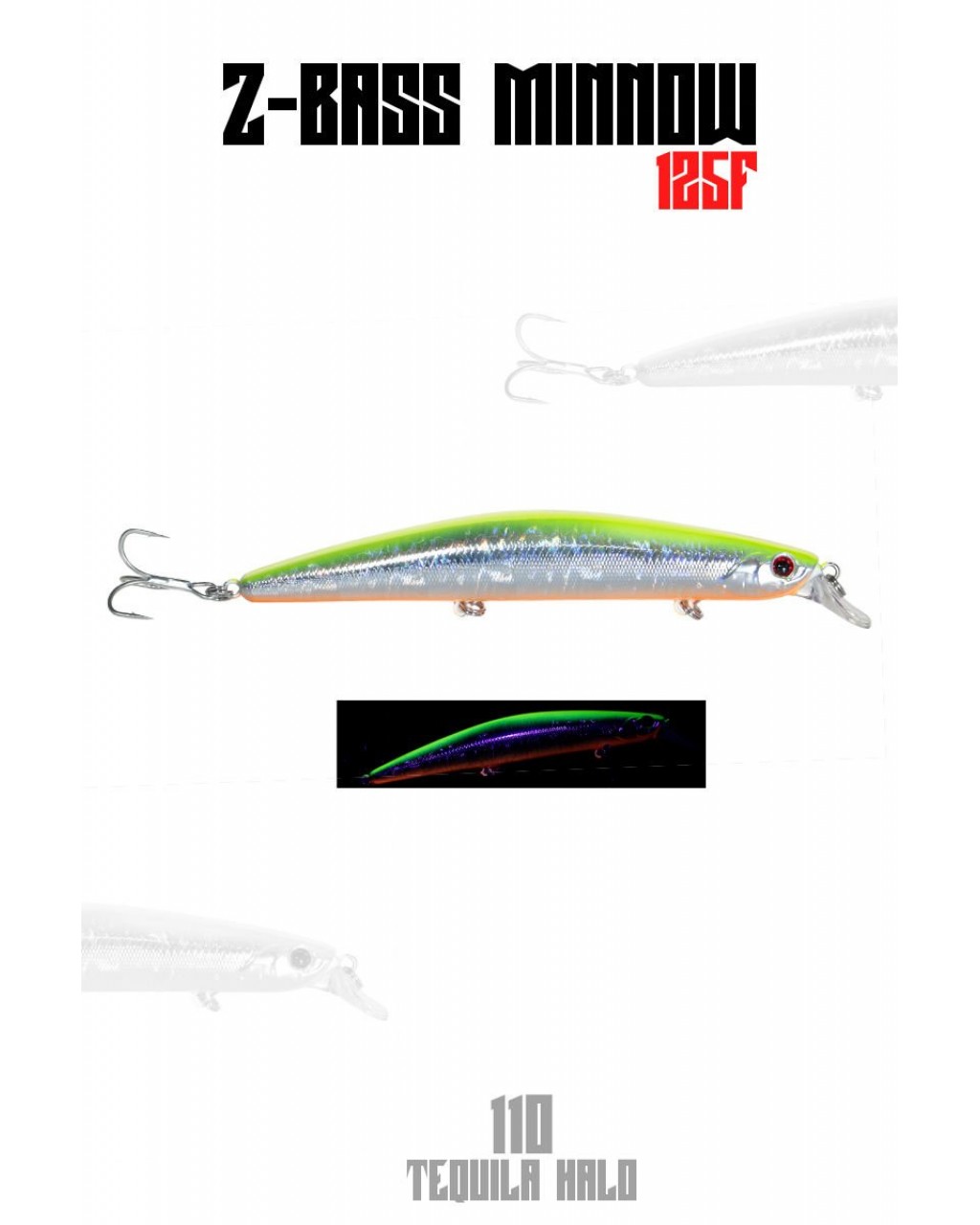 Fujin Z-Bass Minnow 125F 21Gr #110 Tequila Halo