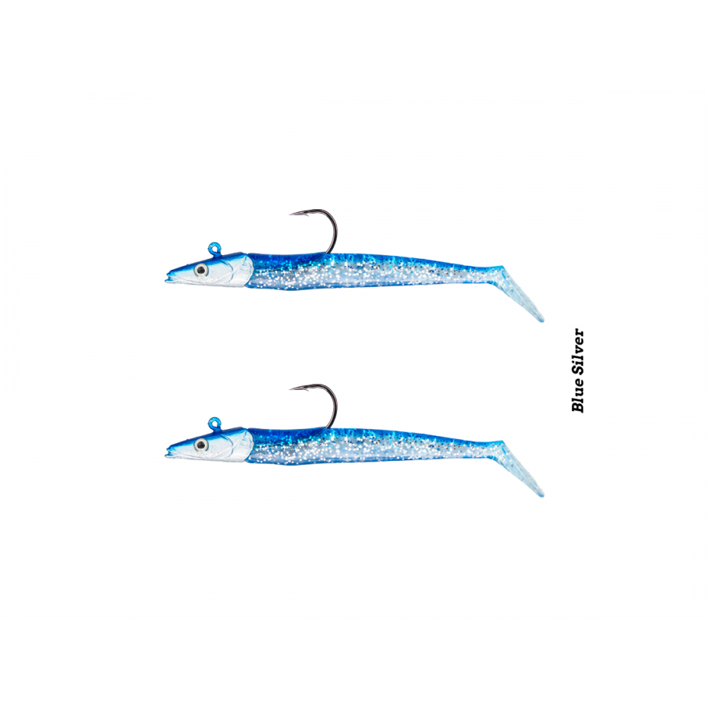 Fujin Zand Eel 11Cm 7Gr-14Gr Double Body+Head Silikon Balik Blue Silver