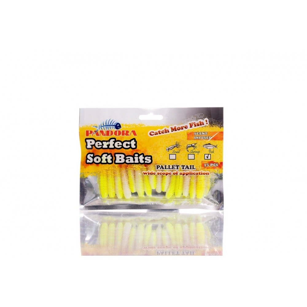 Pandora Perfect Soft Baits Pallet Tail 7 Cm (15Li Paket) LEMON - KALAMAR