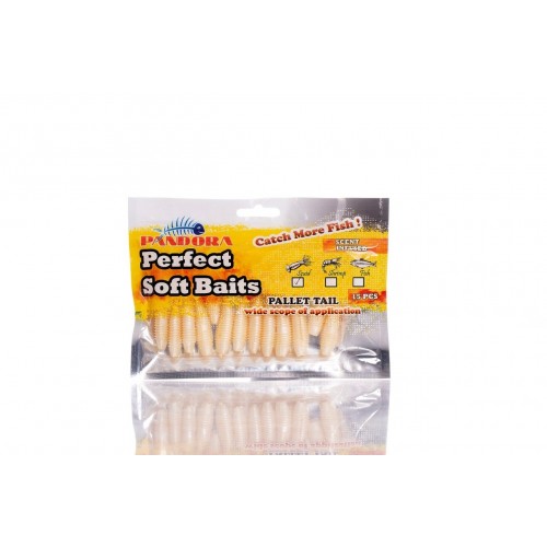 Pandora Perfect Soft Baits Pallet Tail 7 Cm (15'Li Paket) PEARL WHITE Pandora Perfect Soft Baits Pallet Tail 7 Cm (15'Li Paket) PEARL WHITE
