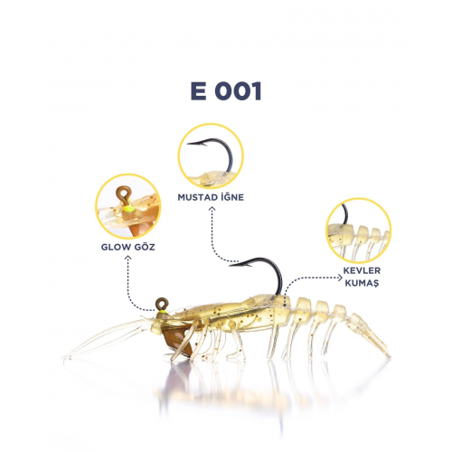 CARETTA SAKURA SHRIMP 6,5G 76Mm E 001 CARETTA SAKURA SHRIMP 6,5G 76Mm E 001
