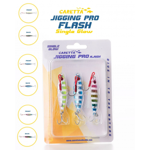 Caretta Jigging Pro Flash Jig Yem Single Glow - 20 G Caretta Jigging Pro Flash Jig Yem Single Glow - 20 G