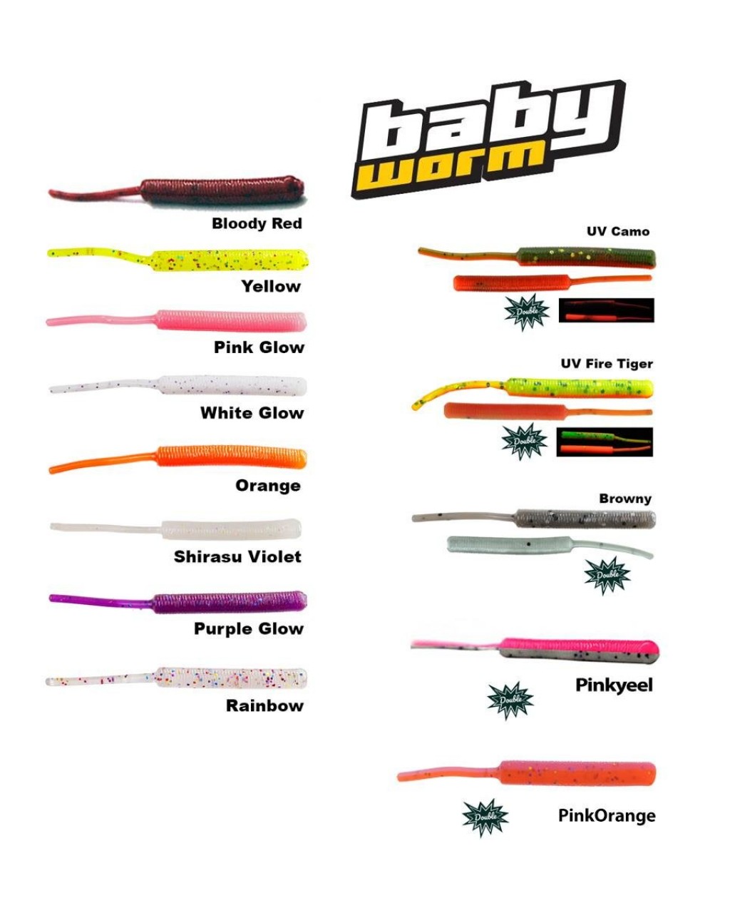 Fujin Baby Worm 5,2Cm Floating Pink Orange Fujin Baby Worm 5,2Cm Floating Pink Orange