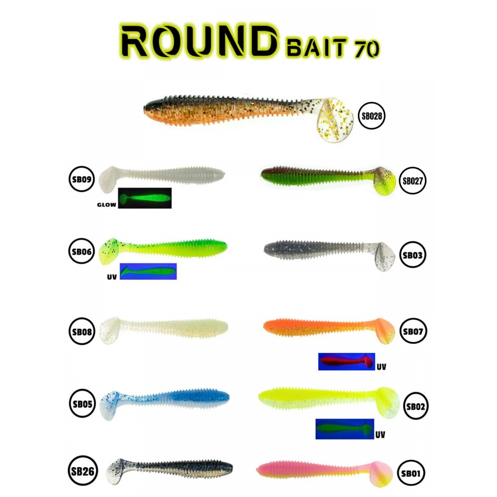 Fujin Round Bait 70Mm #SB007 Silikon Balik	