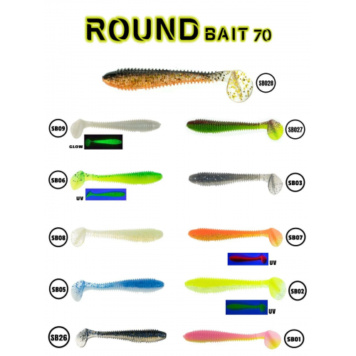 Fujin Round Bait 70Mm #SB027 Silikon Balik	 Fujin Round Bait 70Mm #SB027 Silikon Balik