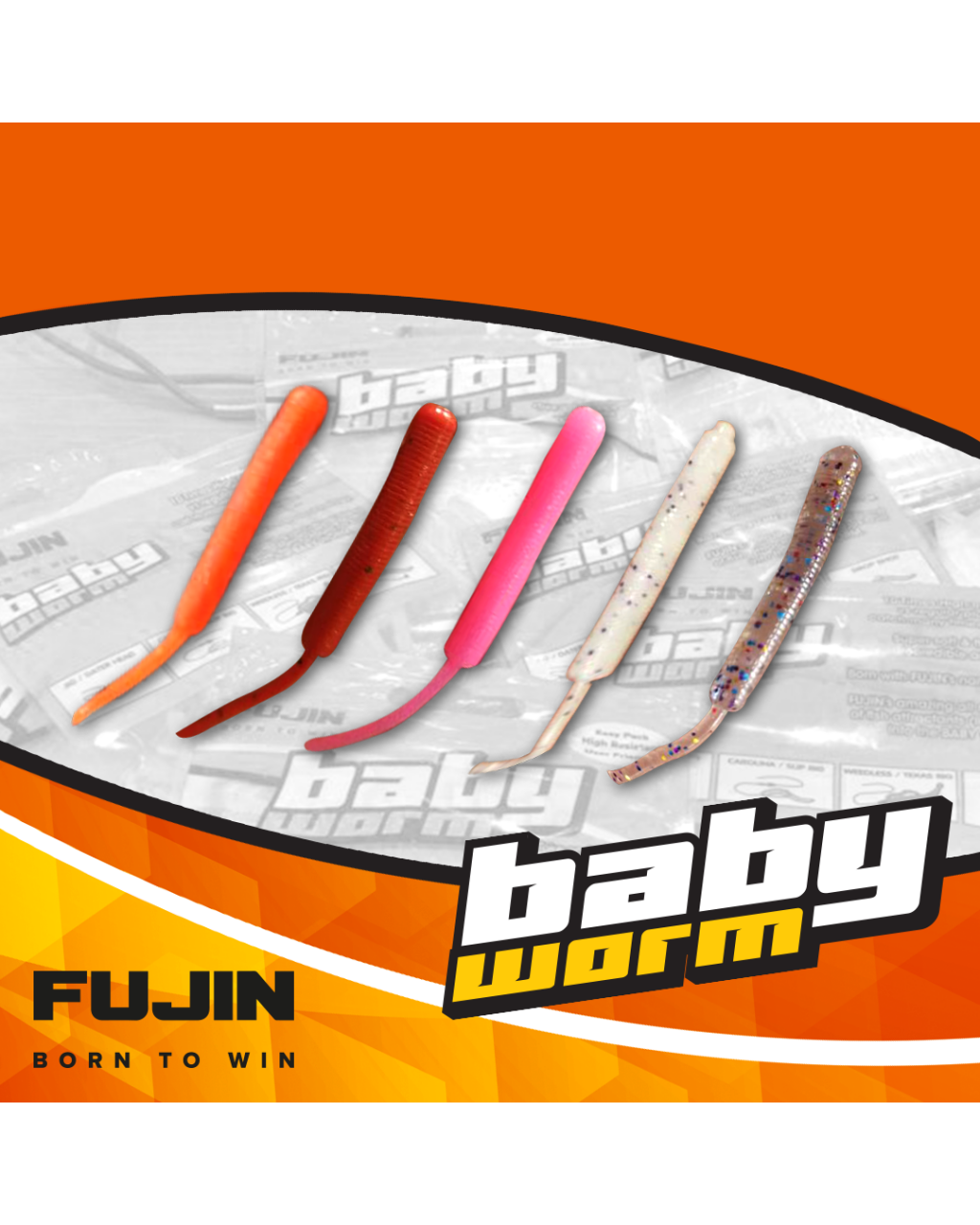 Fujin Baby Worm Fjbw01 5,2Cm Floating Orange Fujin Baby Worm Fjbw01 5,2Cm Floating Orange