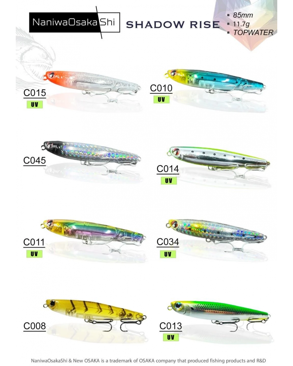 NANIWAOSAKASHI SHADOW RISE 75MM 7.8G C034 NANIWAOSAKASHI SHADOW RISE 75MM 7.8G C034