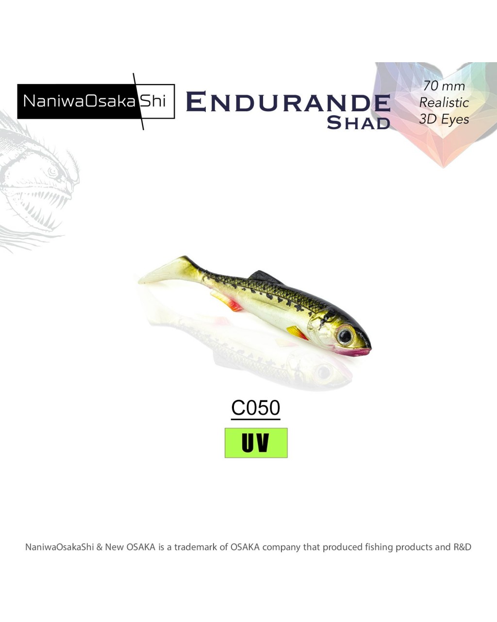 NANIWAOSAKASHI ENDURANDE SHAD 70MM C050 Vairone NANIWAOSAKASHI ENDURANDE SHAD 70MM C050 Vairone