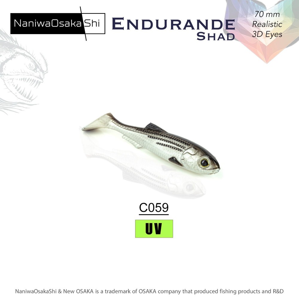 NANIWAOSAKASHI ENDURANDE SHAD 70MM C059 Mullet NANIWAOSAKASHI ENDURANDE SHAD 70MM C059 Mullet