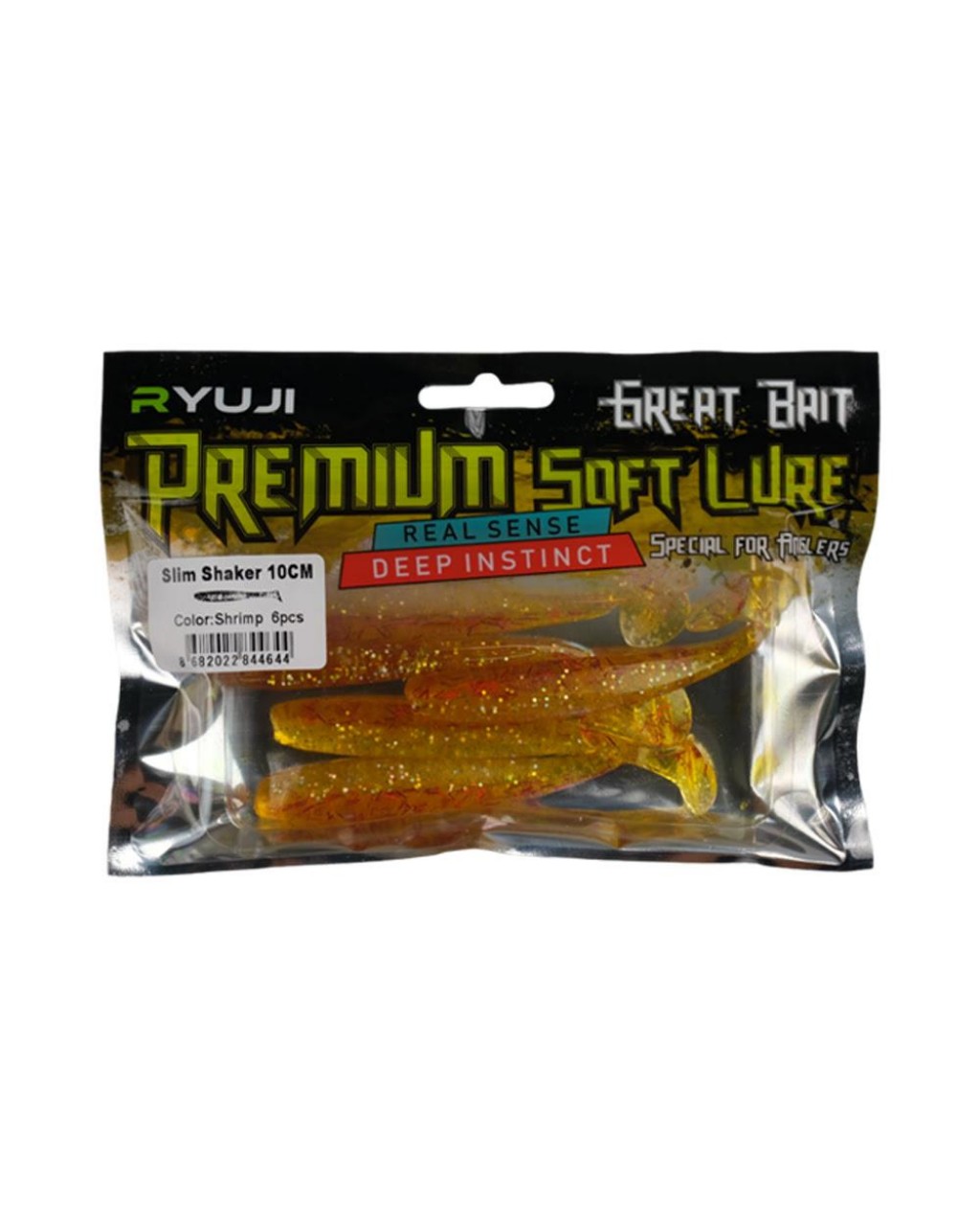 Ryuji Slim Shaker 10Cm Silikon Yem (6 Adet) BROWNY