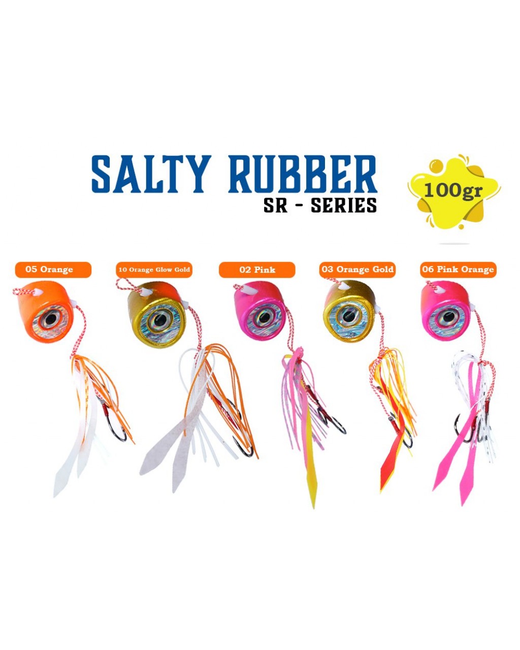 Fujin Salty Rubber 100Gr #10 Orange Glow 3D SR-021