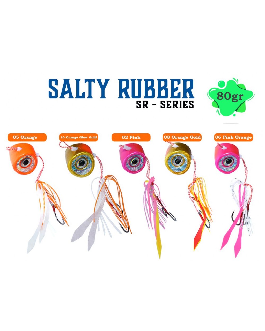 Fujin Salty Rubber 80Gr #10 Orange Glow 3D SR-021