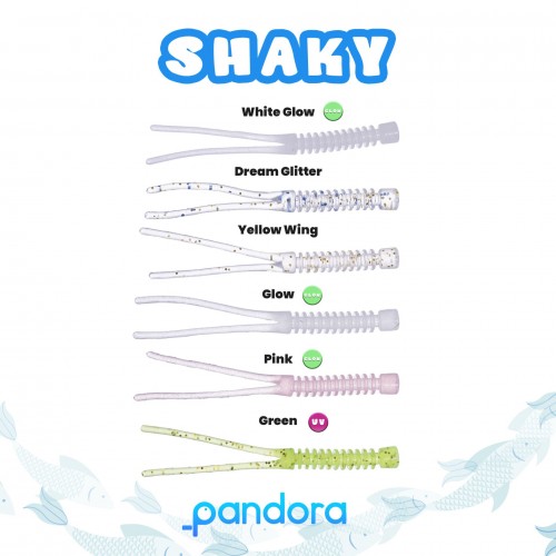 PANDORA SHAKY WORM WHITE GLOW PANDORA SHAKY WORM WHITE GLOW