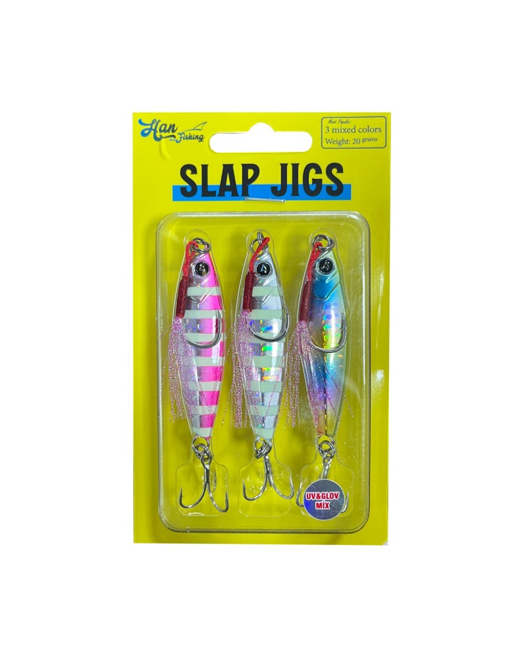 Uv&Glow Mix Slap Jigs RENK - 15 Uv&Glow Mix Slap Jigs RENK - 15